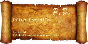 Pflum Dorián névjegykártya
